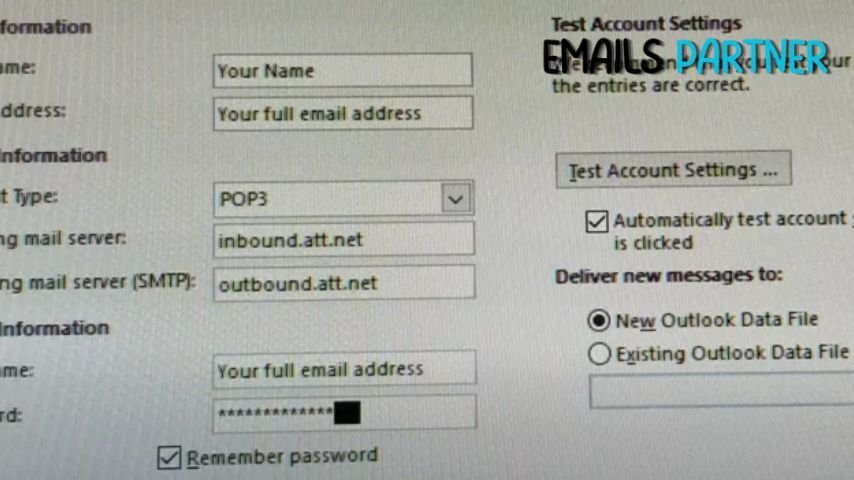 SBCGlobal.net Email Settings