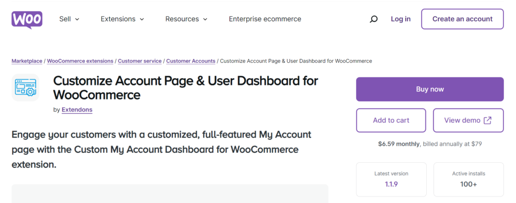 WooCommerce My Account page